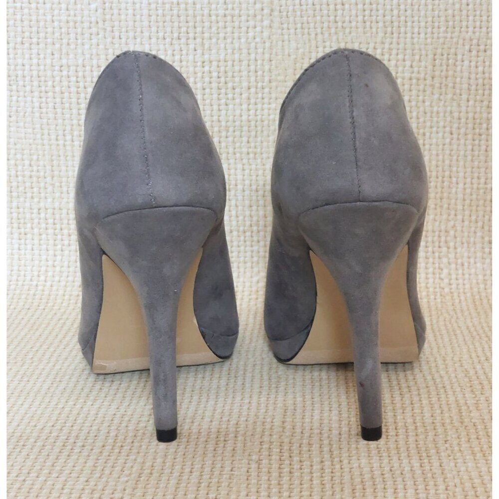 Apt. 9 Gray Faux Suede High Heel Slip On Shoes Booties Size 6M 4" Heel Winter - Picture 6 of 9